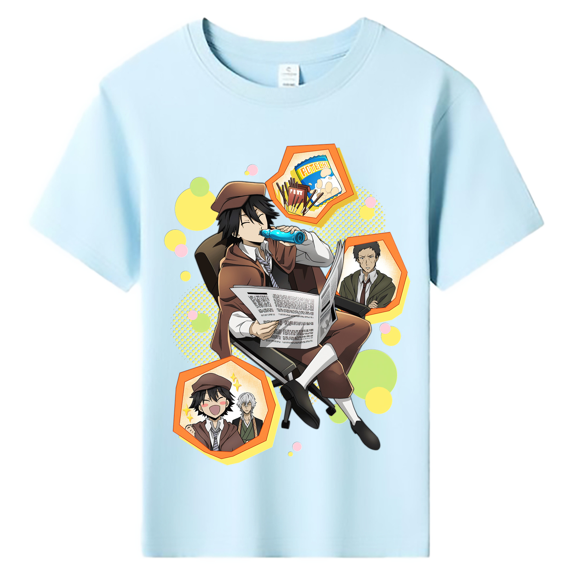 （画像用） 文豪ストレイドッグス Bungo Stray Dogs 綿100％キッズTシャツ（フロントプリント）